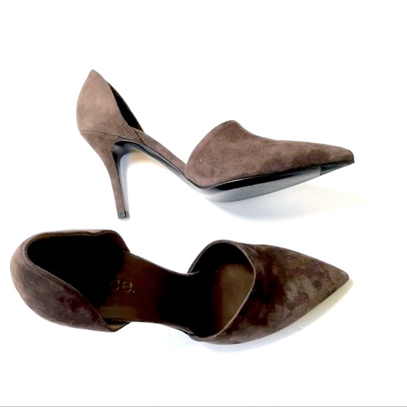 Vince 'D'Orsay' Leather Suede Dark Brown Stiletto, size 8M - Picture 4 of 11